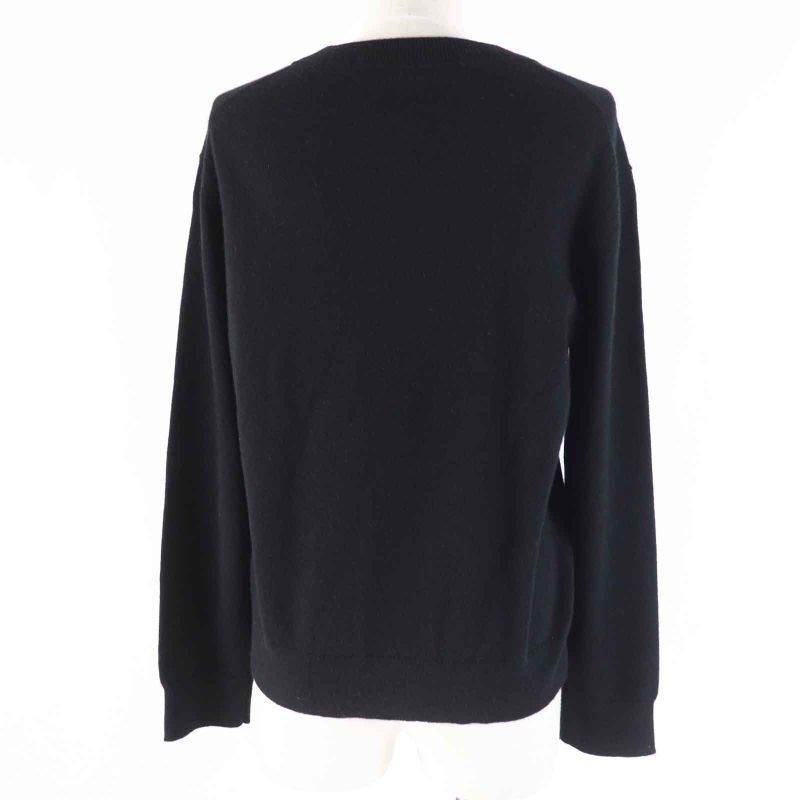 Hermes 24SS 4e2604d1 100% Cashmere H Lift Long Sleeve Knit Pullover Black 42
