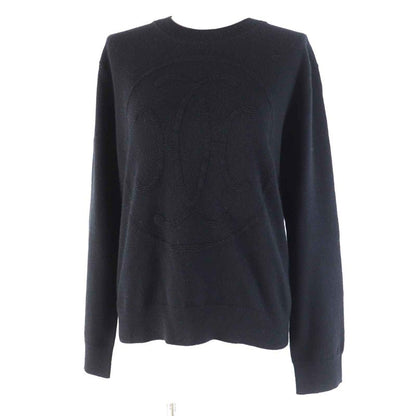 Hermes 24SS 4e2604d1 100% Cashmere H Lift Long Sleeve Knit Pullover Black 42