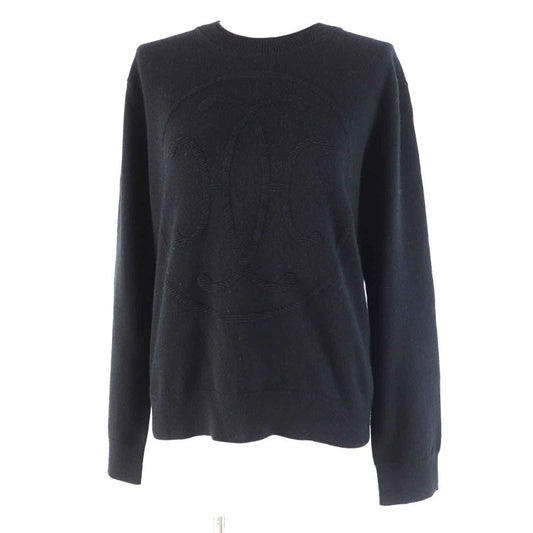 Hermes 24SS 4e2604d1 100% Cashmere H Lift Long Sleeve Knit Pullover Black 42