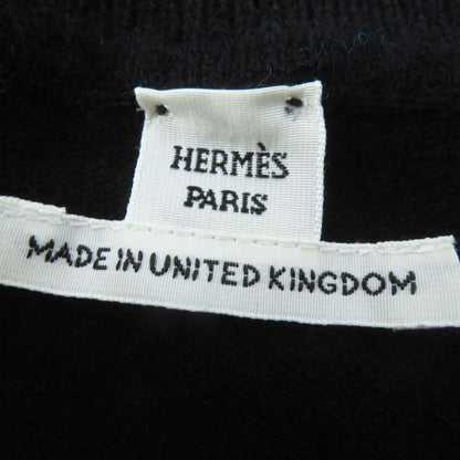 Hermes 24SS 4e2604d1 100% Cashmere H Lift Long Sleeve Knit Pullover Black 42