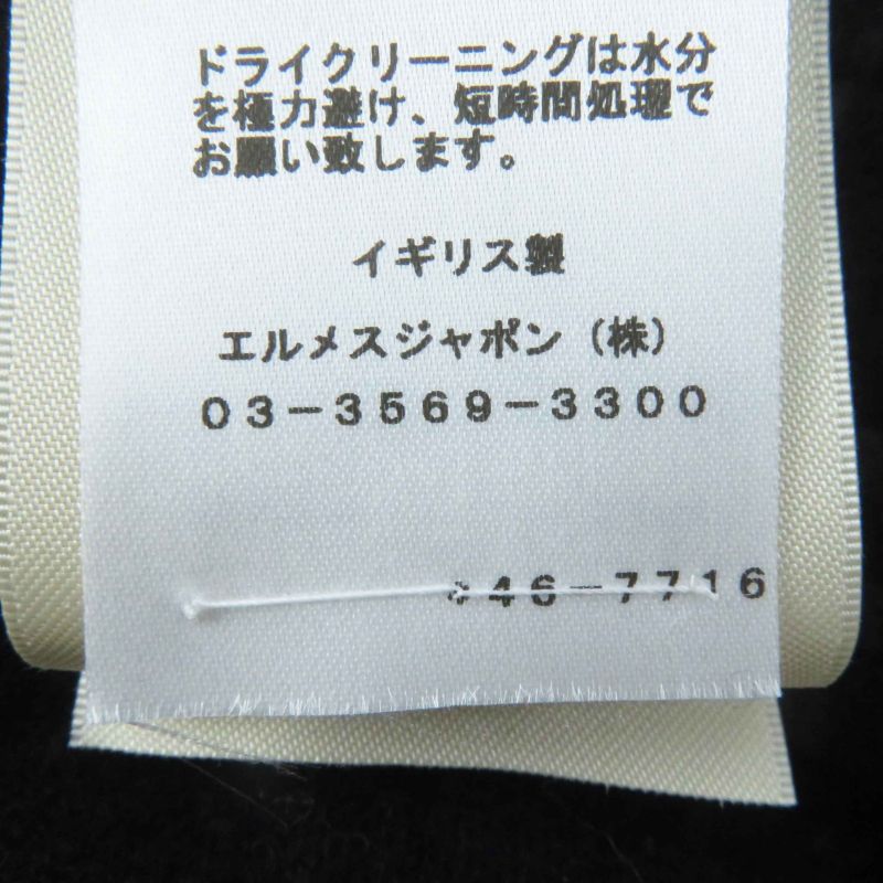 Hermes 24SS 4e2604d1 100% Cashmere H Lift Long Sleeve Knit Pullover Black 42