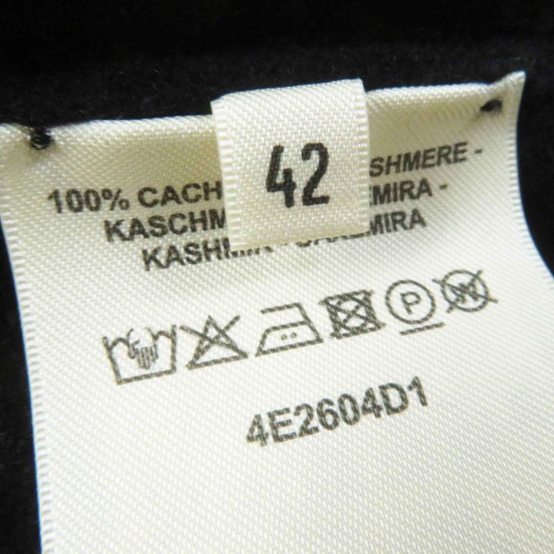 Hermes 24SS 4e2604d1 100% Cashmere H Lift Long Sleeve Knit Pullover Black 42