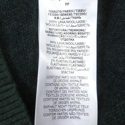 Gucci 678939 Wool GG Jacquard Walnut Button Knit Sweater Cardigan Green XS Made