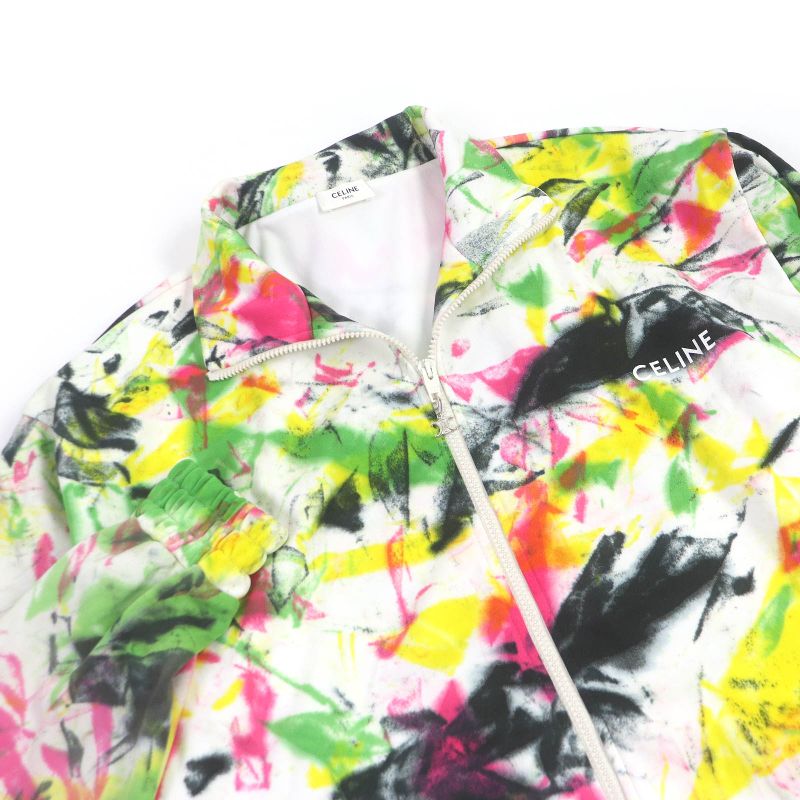 Celine 2y671383q Triomphe Zip Paint Design Track Jacket Jersey Multicolor S