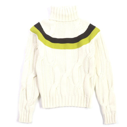  Hermes 22AW Wool Cashmere York Torsado Turtleneck Knit Sweater White S With