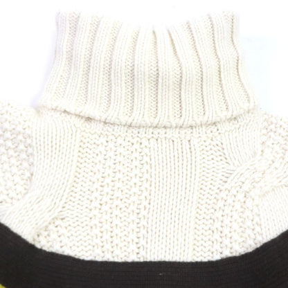 Hermes 22AW Wool Cashmere York Torsado Turtleneck Knit Sweater White S With