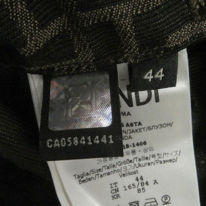 Fendi Fw0956 FF Logo Zucca Logo Tape Hooded Mountain Hoodie Brown 44 Made In