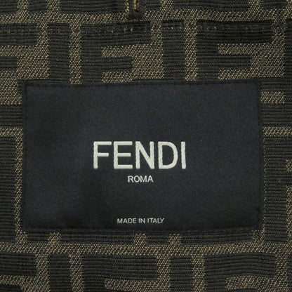 Fendi Fw0956 FF Logo Zucca Logo Tape Hooded Mountain Hoodie Brown 44 Made In