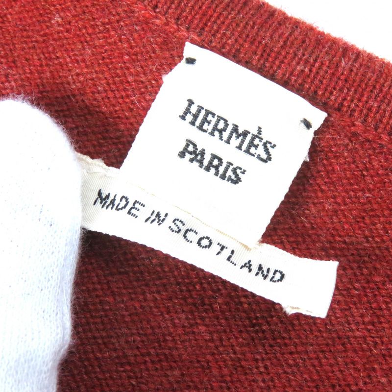 Hermes 100% Cashmere Cadenas Zip Cardigan Turtleneck Sleeveless Knit Ensemble