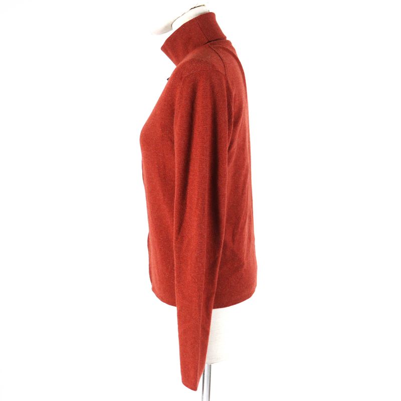 Hermes 100% Cashmere Cadenas Zip Cardigan Turtleneck Sleeveless Knit Ensemble