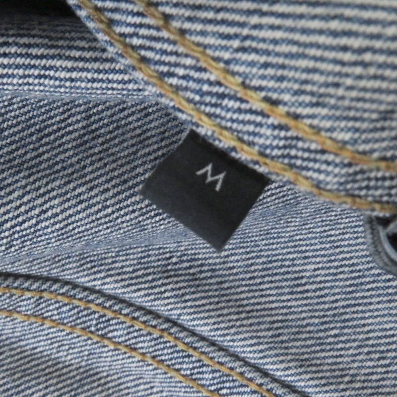 Celine 2q660930f Cotton Union Wash Hooded Denim Jacket Indigo Blue M Made In