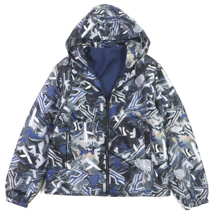  Fendi 2021 Fw1088 FF Logo Total Pattern Hooded Double Zip Up Reversible