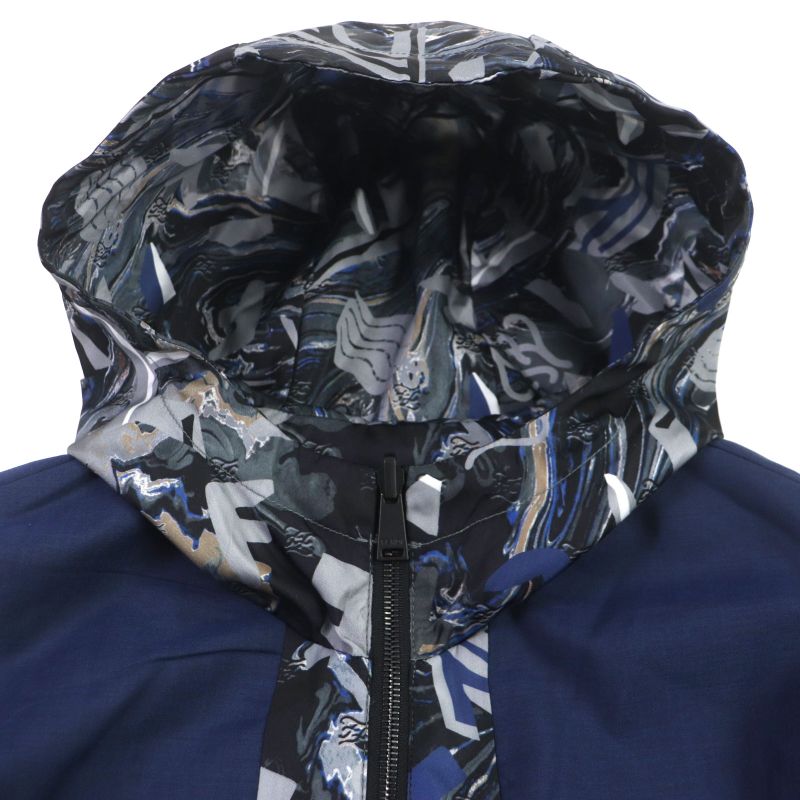  Fendi 2021 Fw1088 FF Logo Total Pattern Hooded Double Zip Up Reversible