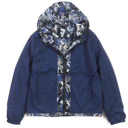  Fendi 2021 Fw1088 FF Logo Total Pattern Hooded Double Zip Up Reversible