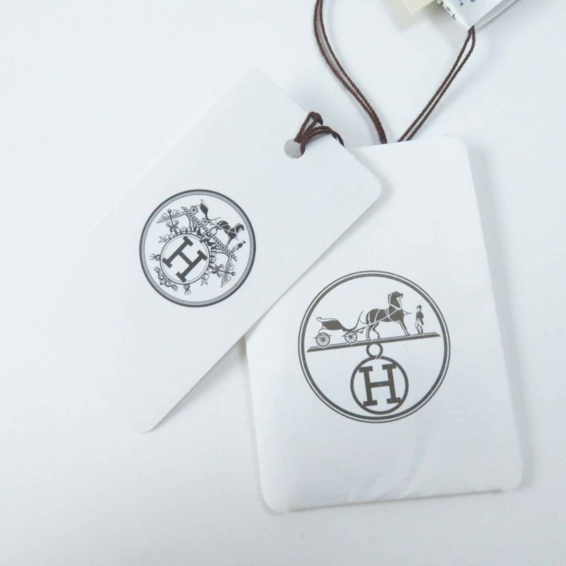 Hermes 22SS 2e2808dn Silk Rayon Twill Raine Tattersall Zigzag Knit Blue 38