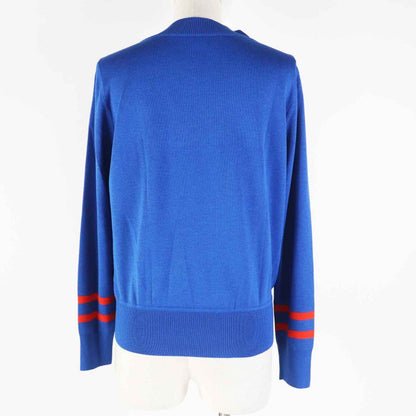 Hermes 22SS 2e2808dn Silk Rayon Twill Raine Tattersall Zigzag Knit Blue 38