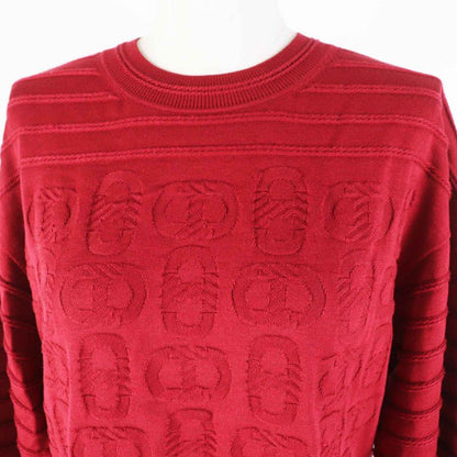 Hermes 23SS 3e2614d3 Silk Cotton Chaine D'ancre Knit Pullover Bordeaux 38 Made