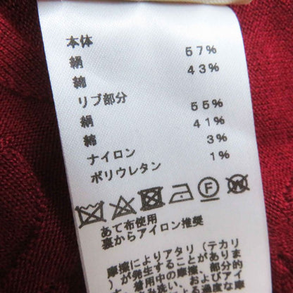 Hermes 23SS 3e2614d3 Silk Cotton Chaine D'ancre Knit Pullover Bordeaux 38 Made