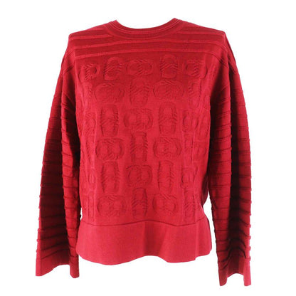 Hermes 23SS 3e2614d3 Silk Cotton Chaine D'ancre Knit Pullover Bordeaux 38 Made