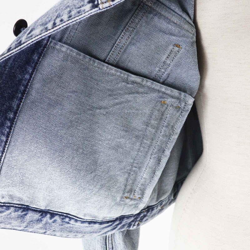 Louis Vuitton 24SS 1afepi Velvet Accent Denim Jacket Blue 36 Made In Italy