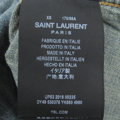 Saint Laurent Paris 530376 100% Cotton Embroidery Long Sleeve Denim Western