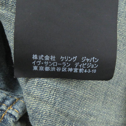 Saint Laurent Paris 530376 100% Cotton Embroidery Long Sleeve Denim Western