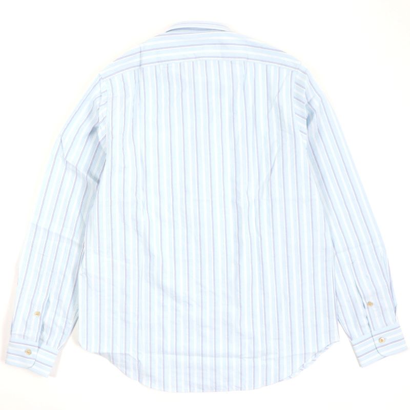  Gucci 22AW 703396 GG Embroidered Striped Pattern Logo Button Long Sleeve Long