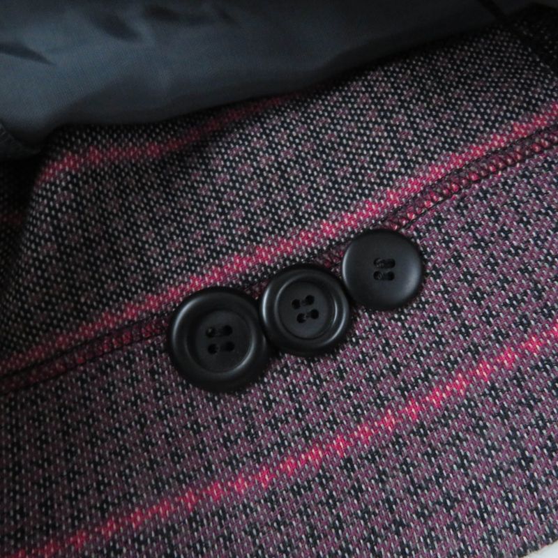 Christian DIOR Vintage Wool Cotton Allover Design Long Sleeve Dress Purple 7