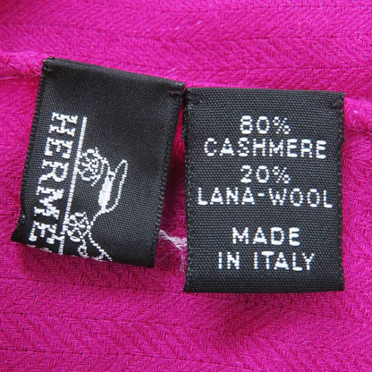Hermes Cashmere Wool Big H Pattern Scarf / Scarf Pink Ladies