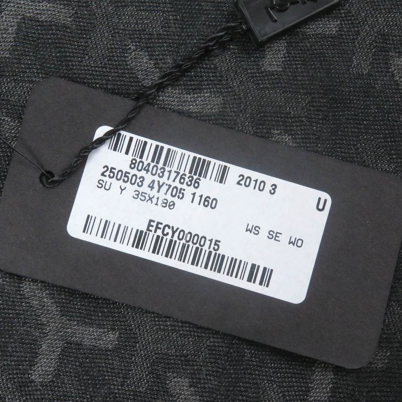 Saint Laurent Paris Cashmere Silk Stefano Virati Period Logo Fringe Scarf Black