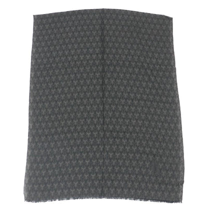 Saint Laurent Paris Cashmere Silk Stefano Virati Period Logo Fringe Scarf Black