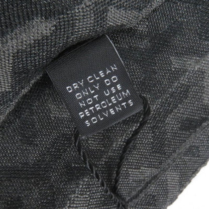 Saint Laurent Paris Cashmere Silk Stefano Virati Period Logo Fringe Scarf Black