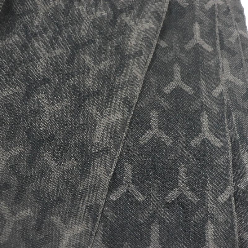 Saint Laurent Paris Cashmere Silk Stefano Virati Period Logo Fringe Scarf Black