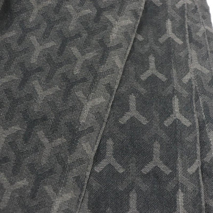 Saint Laurent Paris Cashmere Silk Stefano Virati Period Logo Fringe Scarf Black