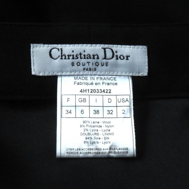 Christian DIOR Vintage 2004 4h12033422 Galliano Period Knee-length Wool Skirt
