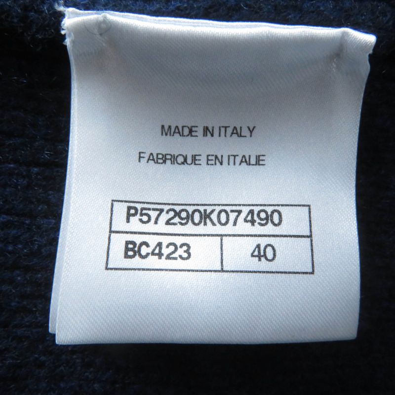 CHANEL 17B P57290k07490 100% Cashmere Gabrielle COCO Knit Coat With Belt Navy