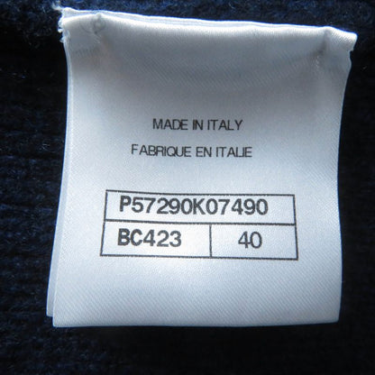 CHANEL 17B P57290k07490 100% Cashmere Gabrielle COCO Knit Coat With Belt Navy