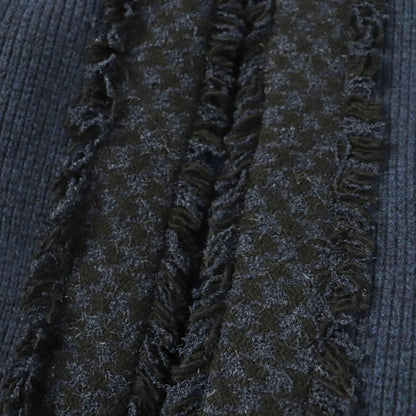 CHANEL 17B P57290k07490 100% Cashmere Gabrielle COCO Knit Coat With Belt Navy