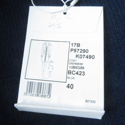 CHANEL 17B P57290k07490 100% Cashmere Gabrielle COCO Knit Coat With Belt Navy