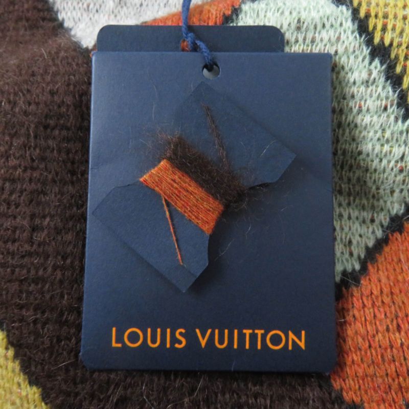 Louis Vuitton 22AW 1aamcf Wool Mohair Blend Leather Long Sleeve Knit With Logo