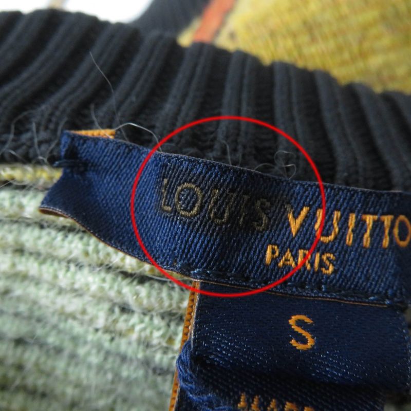 Louis Vuitton 22AW 1aamcf Wool Mohair Blend Leather Long Sleeve Knit With Logo