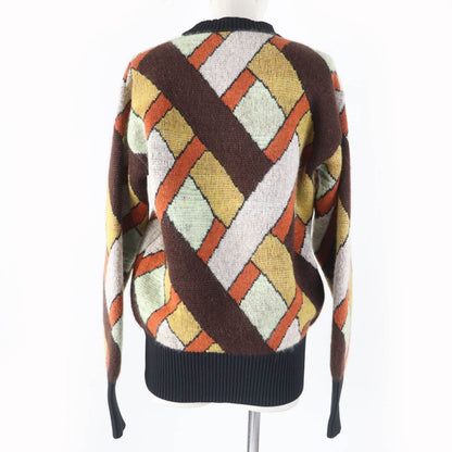 Louis Vuitton 22AW 1aamcf Wool Mohair Blend Leather Long Sleeve Knit With Logo