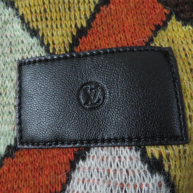 Louis Vuitton 22AW 1aamcf Wool Mohair Blend Leather Long Sleeve Knit With Logo
