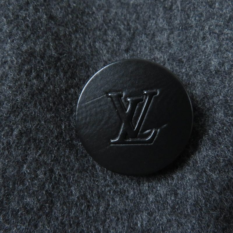 Louis Vuitton Wool Cashmere Blend Lamb Leather Trim Lined Monogram With Belt