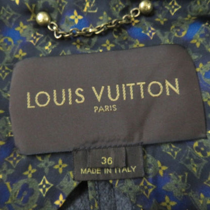 Louis Vuitton Wool Cashmere Blend Lamb Leather Trim Lined Monogram With Belt