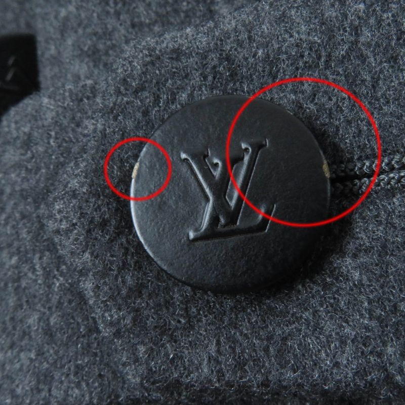 Louis Vuitton Wool Cashmere Blend Lamb Leather Trim Lined Monogram With Belt