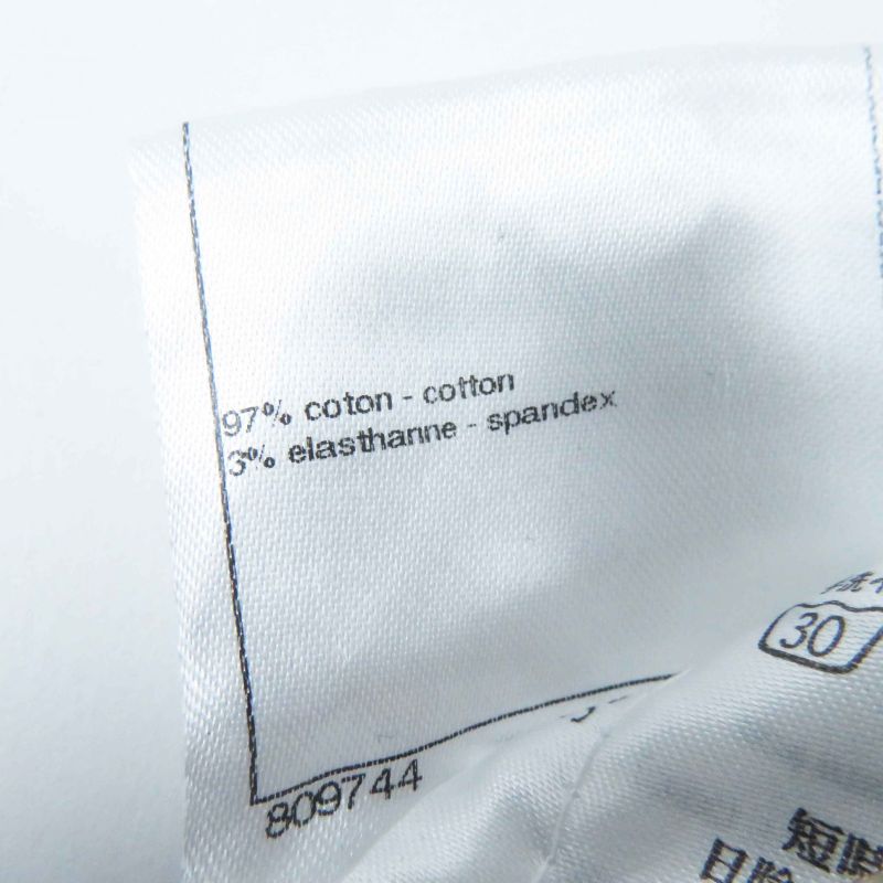 CHANEL P47726 Cotton Coco Mark Buttoned Design Skinny Denim Pants Indigo Blue