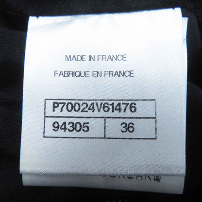 CHANEL 21C P70024 Coco Mark Button Tweed Tight Skirt With Rhinestones Black 36