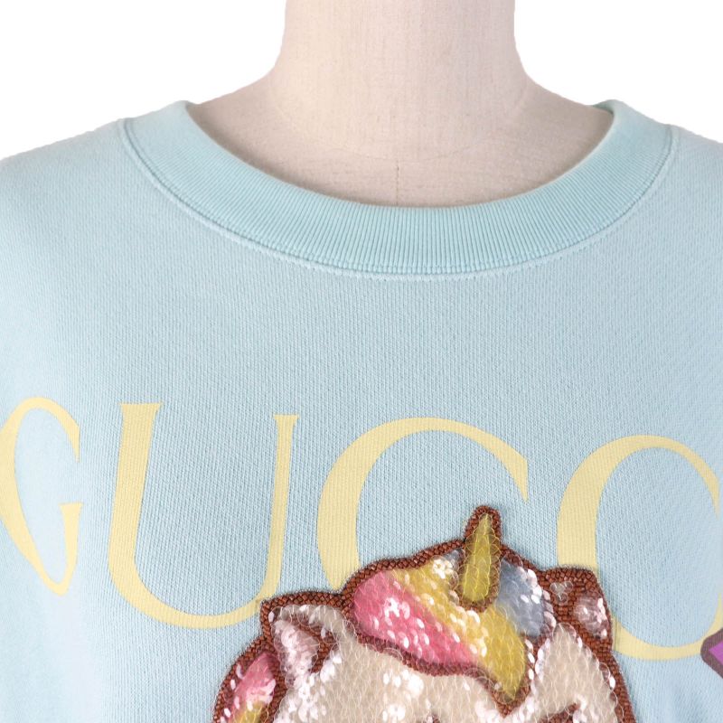 Gucci 22AW 617964 100% Cotton 100% Sequin Embellished Banana Sweatshirt Light