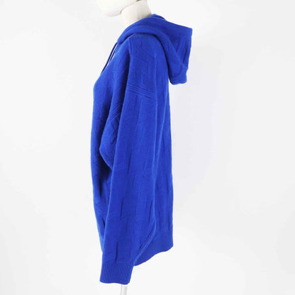 Hermes 24SS 4e2623d3 Wool Oversized H Motif Long Sleeve Knit Hoodie/hoodie Blue